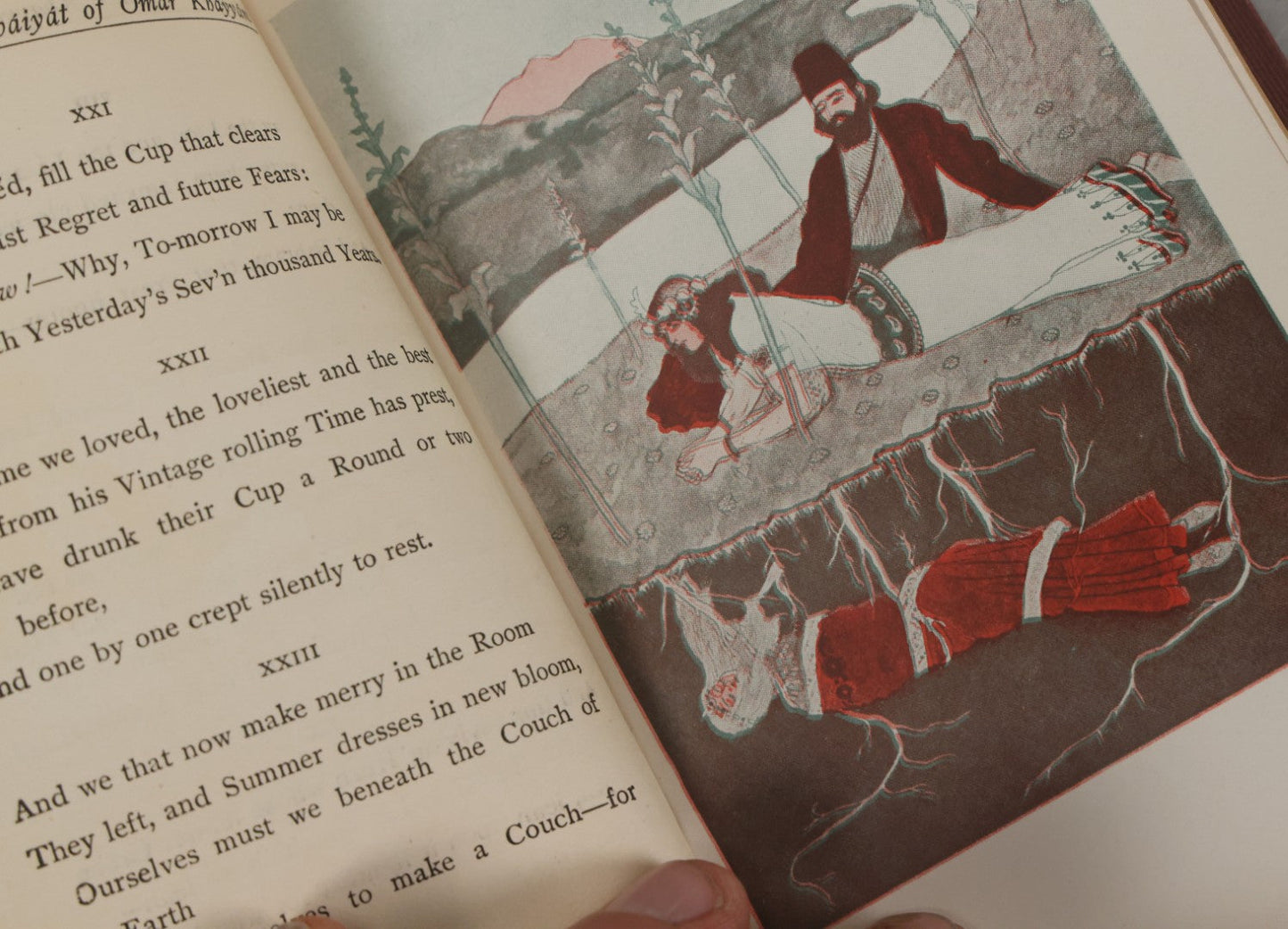 Lot 150 - "The Rubaiyat Of Omar Khayyam" Antique Book, Translated By Edward Fitzgerald, With Illustrations By Gilbert James, R.F. Fenno And Co., Publishers, New York, Circa 1900