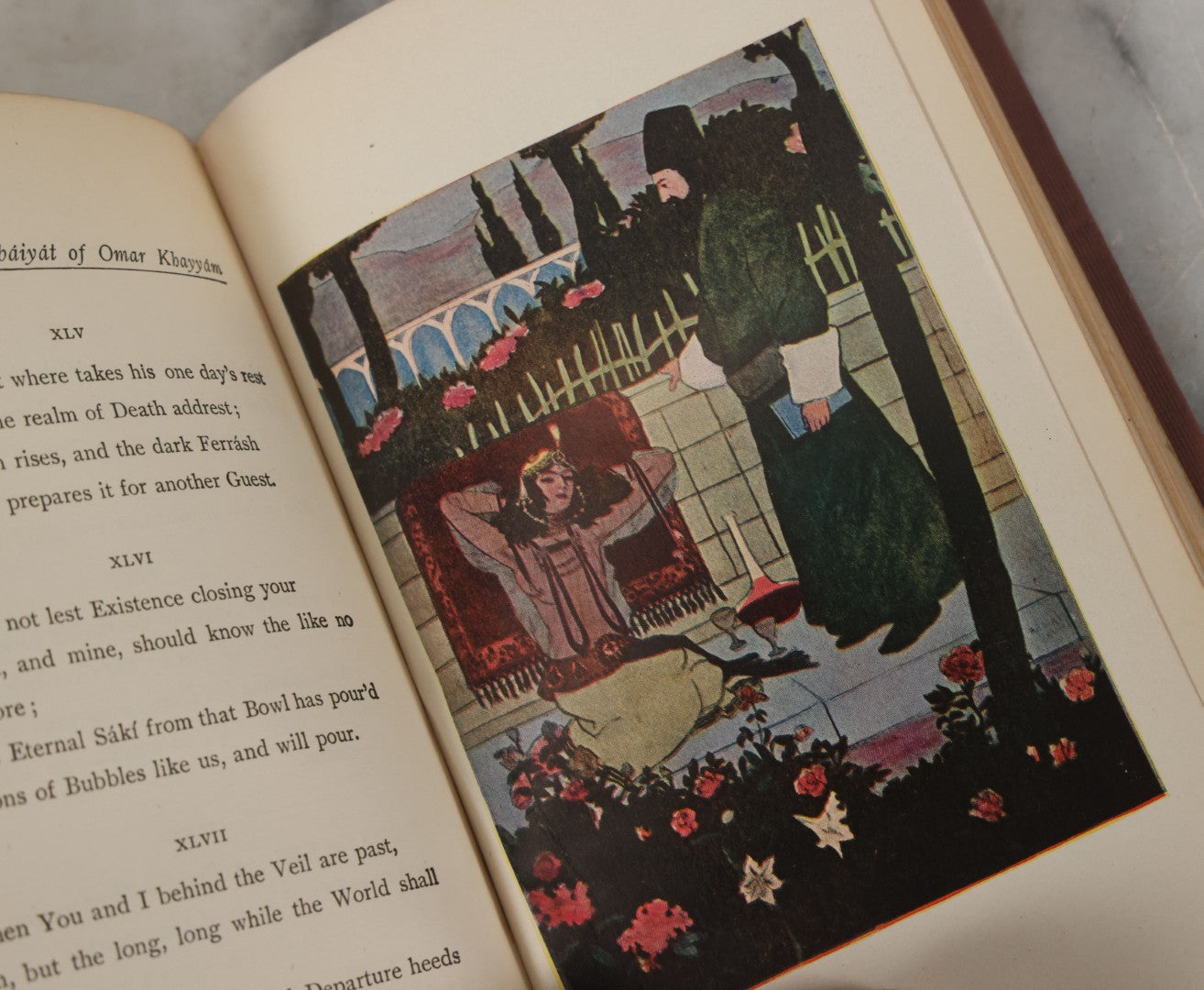 Lot 150 - "The Rubaiyat Of Omar Khayyam" Antique Book, Translated By Edward Fitzgerald, With Illustrations By Gilbert James, R.F. Fenno And Co., Publishers, New York, Circa 1900