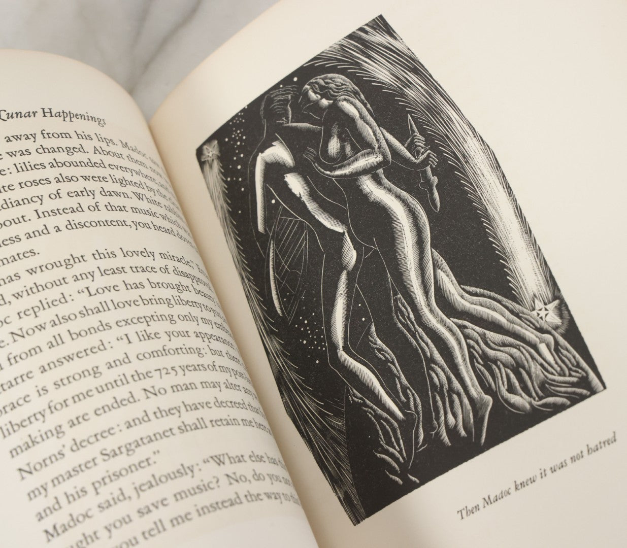 Lot 152 - "The Music From Behind The Moon, An Epitome" Vintage Book By James Branch Cabell, With 8 Engravings By Leon Underwood, First Publication Of The John Day Company, Publishers, New York, 1926, First Edition, Limited Edition Of 3000 Copies