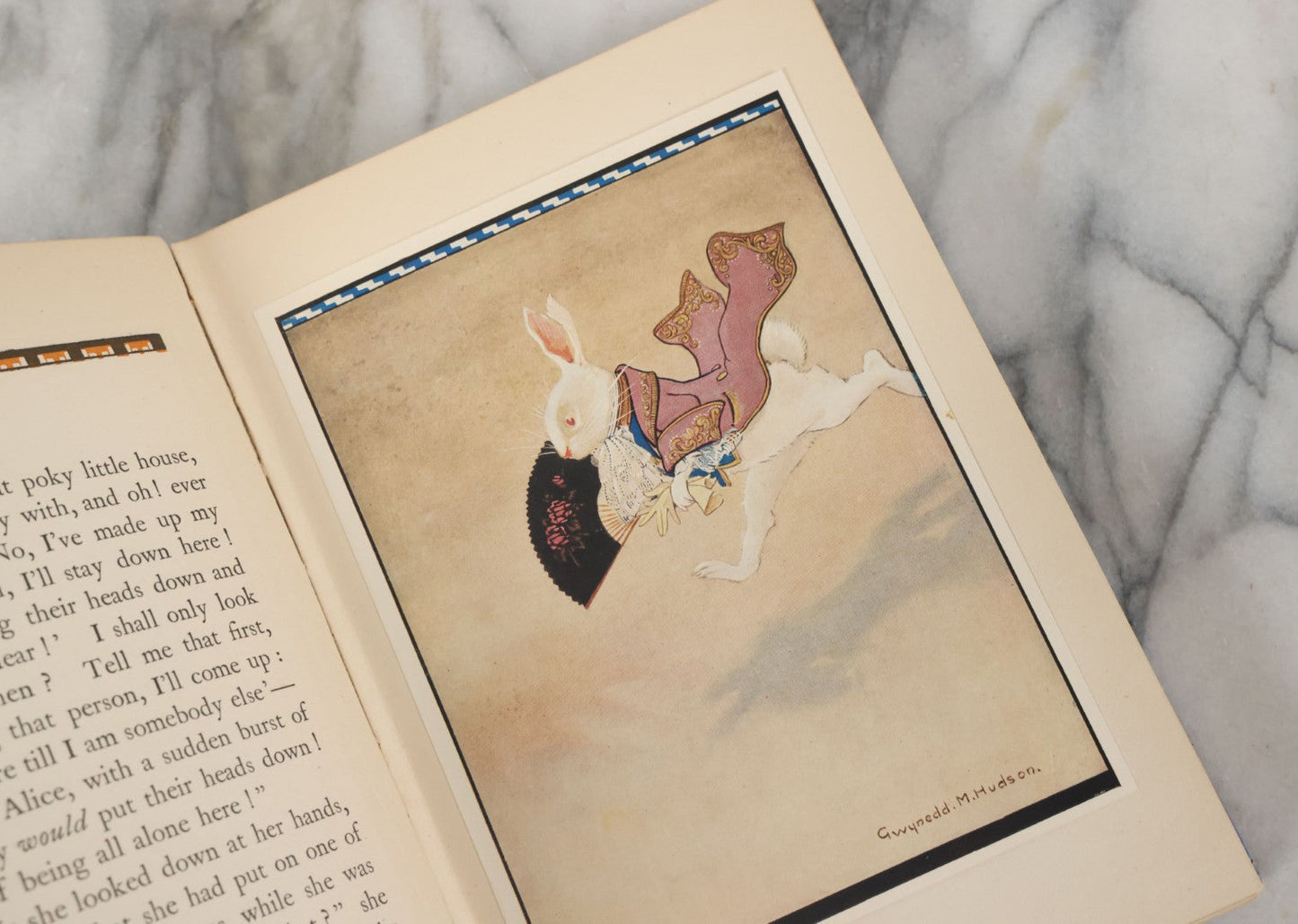 Lot 153 - "Alice's Adventures In Wonderland" Antique Book By Lewis Carroll, Illustrated By Gwynedd M. Hudson With Tipped In Full Color Illustrations, Hodder And Stoughton, Publishers, London, Circa 1920
