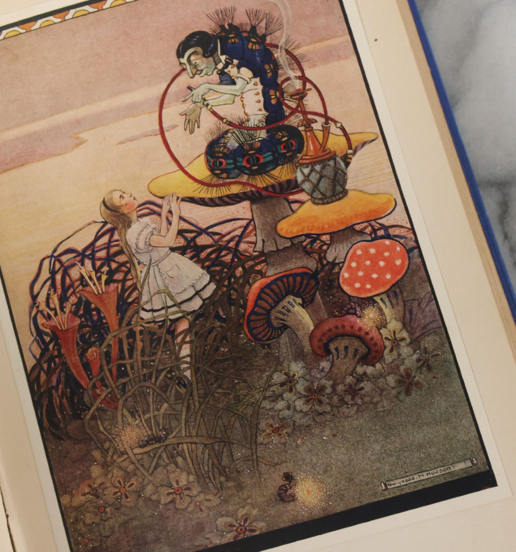 Lot 153 - "Alice's Adventures In Wonderland" Antique Book By Lewis Carroll, Illustrated By Gwynedd M. Hudson With Tipped In Full Color Illustrations, Hodder And Stoughton, Publishers, London, Circa 1920