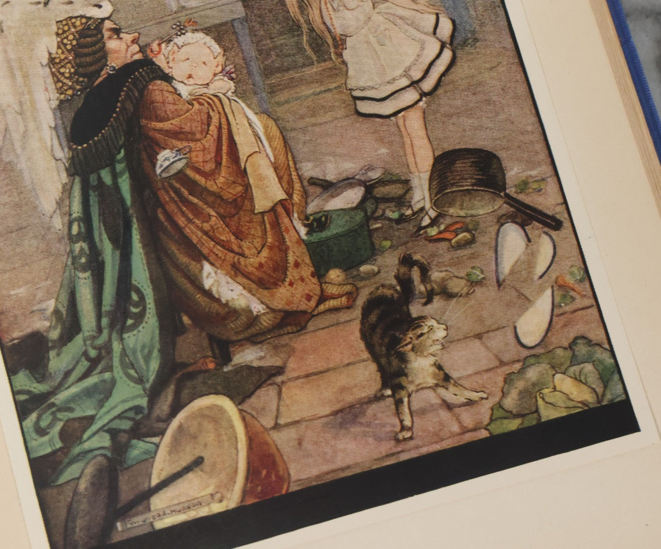 Lot 153 - "Alice's Adventures In Wonderland" Antique Book By Lewis Carroll, Illustrated By Gwynedd M. Hudson With Tipped In Full Color Illustrations, Hodder And Stoughton, Publishers, London, Circa 1920