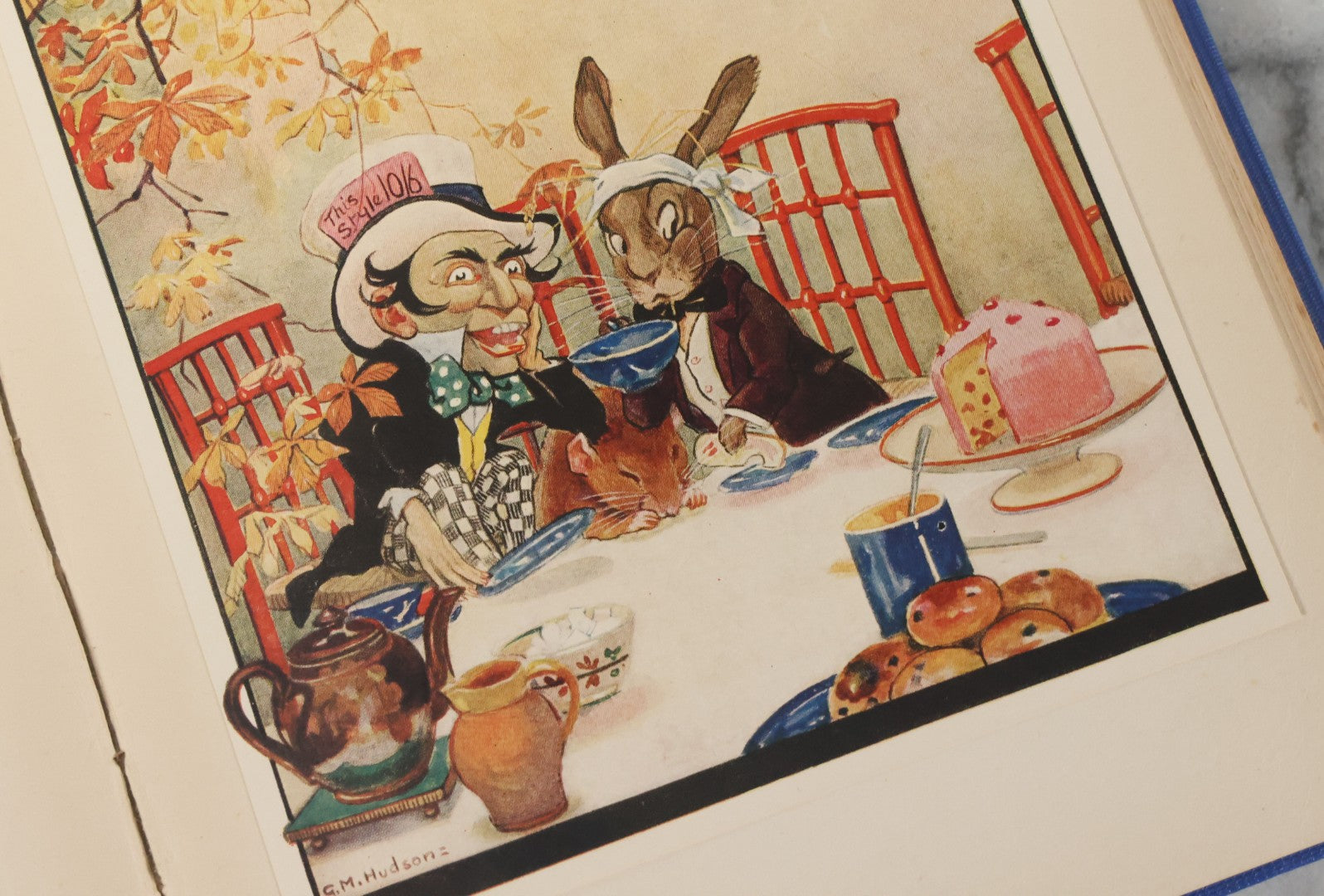 Lot 153 - "Alice's Adventures In Wonderland" Antique Book By Lewis Carroll, Illustrated By Gwynedd M. Hudson With Tipped In Full Color Illustrations, Hodder And Stoughton, Publishers, London, Circa 1920