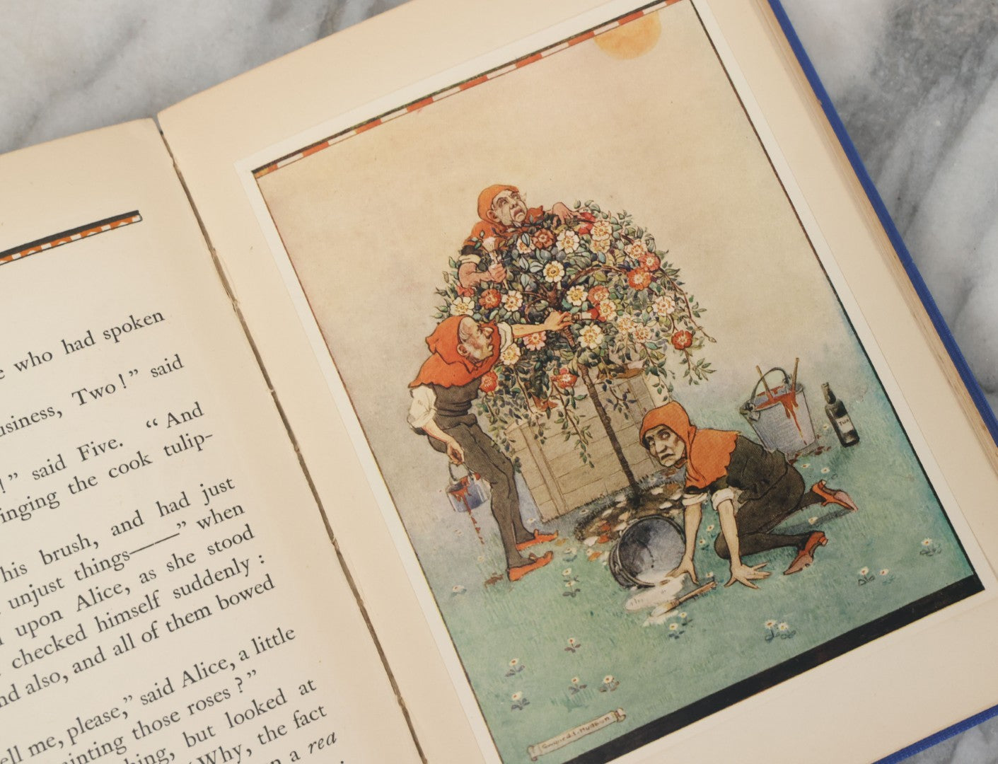 Lot 153 - "Alice's Adventures In Wonderland" Antique Book By Lewis Carroll, Illustrated By Gwynedd M. Hudson With Tipped In Full Color Illustrations, Hodder And Stoughton, Publishers, London, Circa 1920