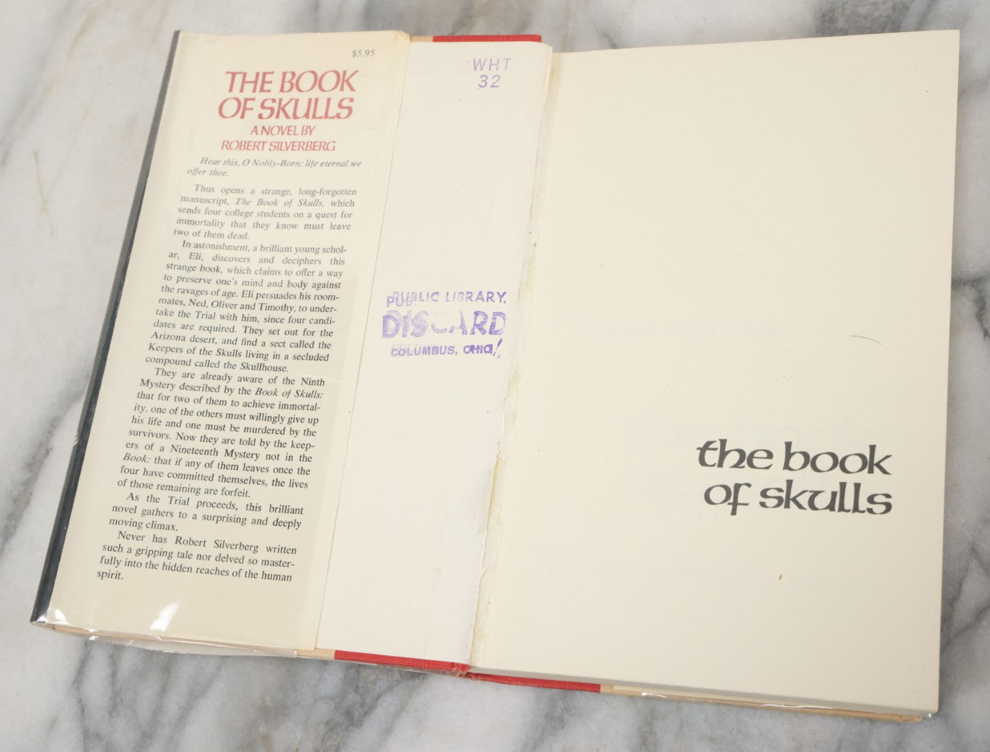 Lot 154 - "The Book Of Skulls", Vintage Novel By Robert Silverberg, Charles Scribner's Sons, Publishers, New York, Copyright 1972