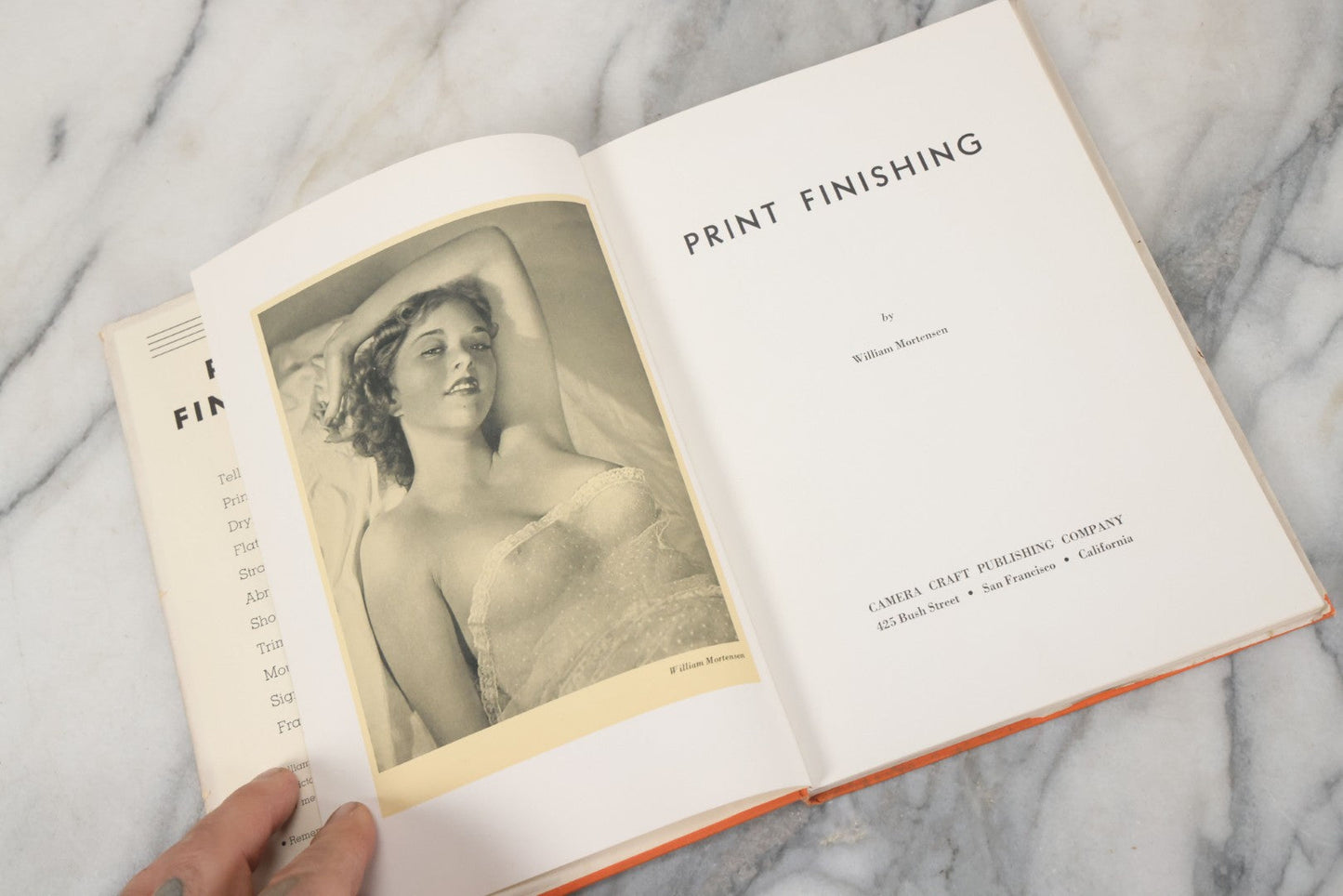 Lot 156 - "Print Finishing" Vintage Book By William Mortensen, Copyright 1938, Camera Craft Publishing Company, San Francisco, First Edition, Second Printing, 1940, With Nude Illustration On Dust Jacket