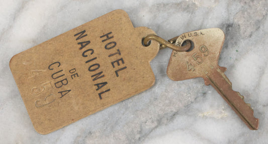 Lot 039 - Vintage Key From Hotel Nacional De Cuba With Key Tag No. 459 Key By Yale And Towne Manufacturing Co., U.S.A.