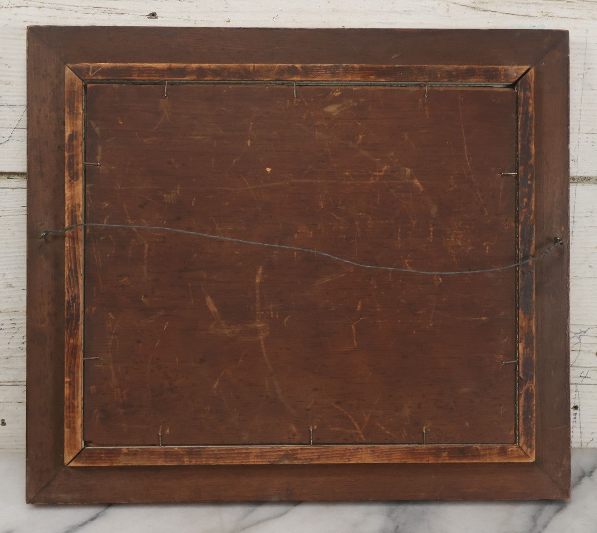 Lot 053 - Antique Boarded Photograph Of Locomotive No. 232, Old Colony Railroad, In Frame,  15-1/4" x 13-1/8"