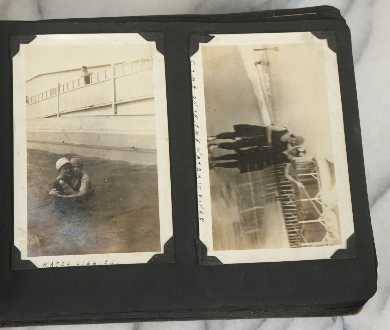 Lot 073 - Antique Snapshot Photo Album And Scrapbook With Black Cover Featuring Many Photos Of Military Men, Dogs, Hunting, Including Boxer Bill Ritchie, Circa 1920s, Belonged To F.D. Vance, Includes Poem Clippings