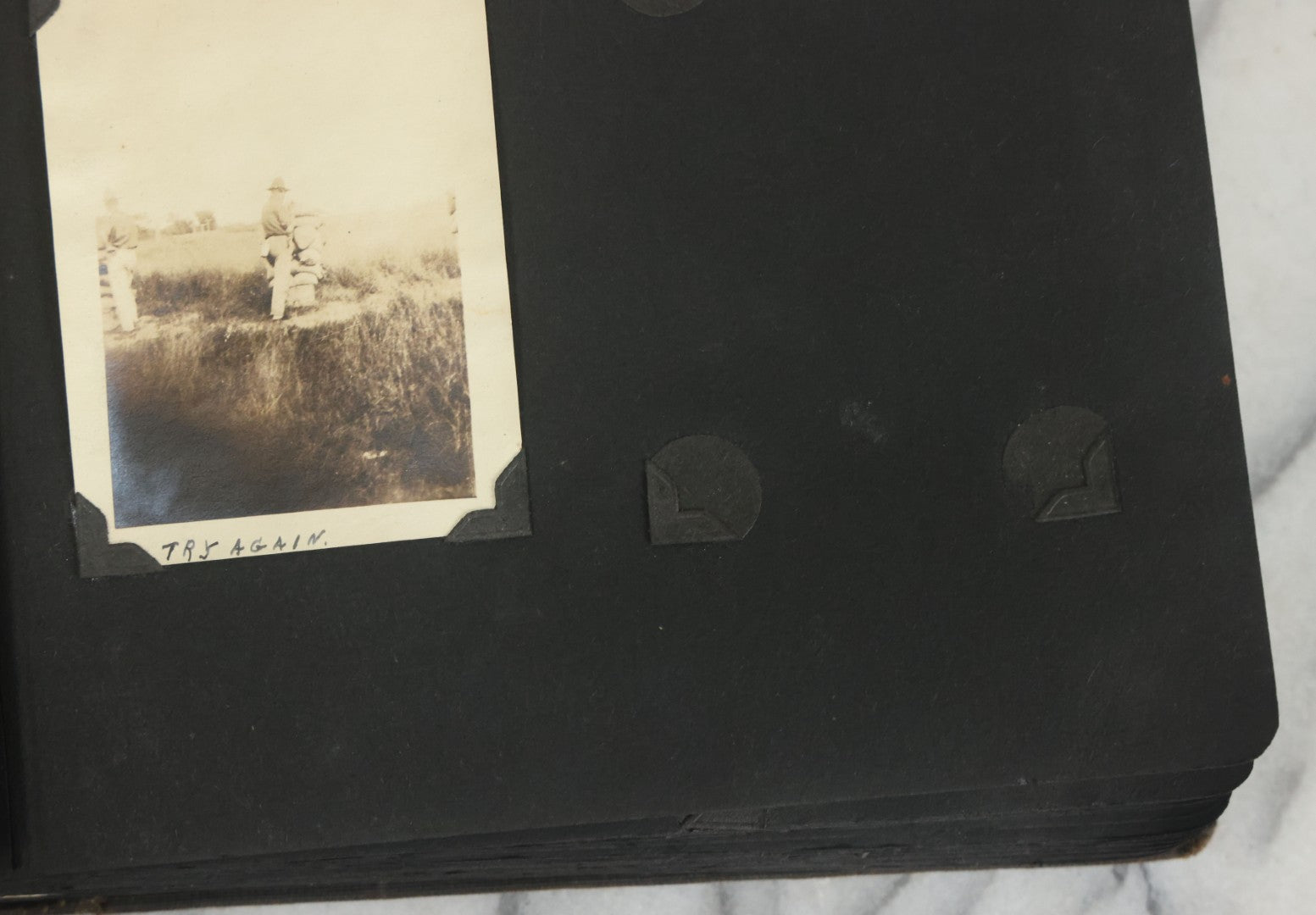 Lot 073 - Antique Snapshot Photo Album And Scrapbook With Black Cover Featuring Many Photos Of Military Men, Dogs, Hunting, Including Boxer Bill Ritchie, Circa 1920s, Belonged To F.D. Vance, Includes Poem Clippings