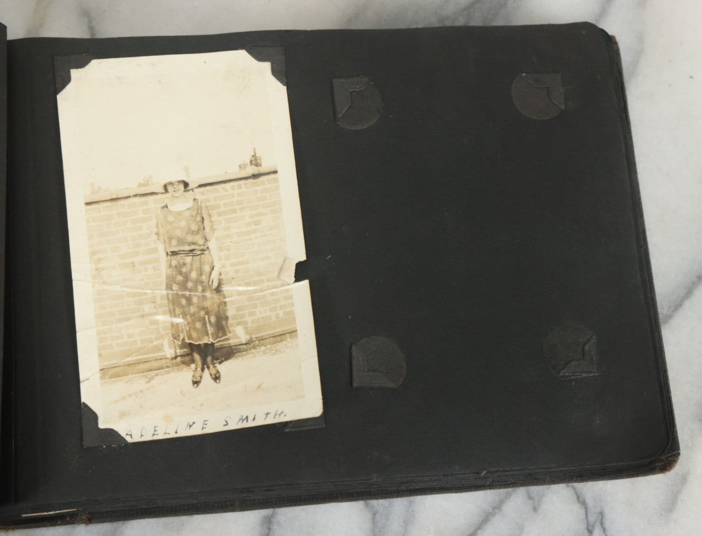 Lot 073 - Antique Snapshot Photo Album And Scrapbook With Black Cover Featuring Many Photos Of Military Men, Dogs, Hunting, Including Boxer Bill Ritchie, Circa 1920s, Belonged To F.D. Vance, Includes Poem Clippings
