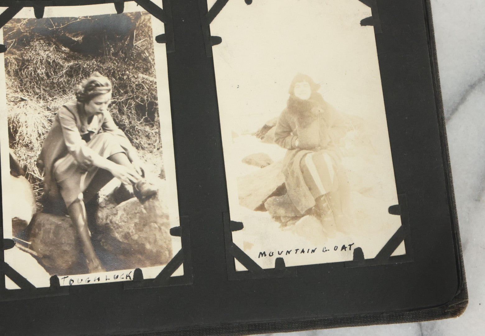 Lot 073 - Antique Snapshot Photo Album And Scrapbook With Black Cover Featuring Many Photos Of Military Men, Dogs, Hunting, Including Boxer Bill Ritchie, Circa 1920s, Belonged To F.D. Vance, Includes Poem Clippings