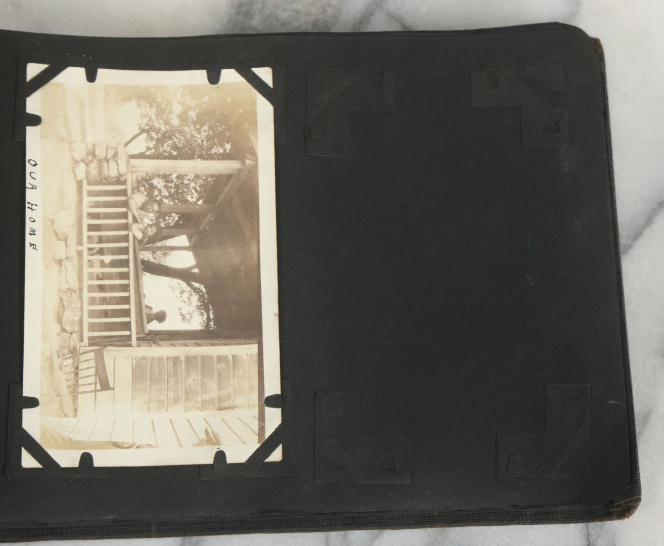 Lot 073 - Antique Snapshot Photo Album And Scrapbook With Black Cover Featuring Many Photos Of Military Men, Dogs, Hunting, Including Boxer Bill Ritchie, Circa 1920s, Belonged To F.D. Vance, Includes Poem Clippings