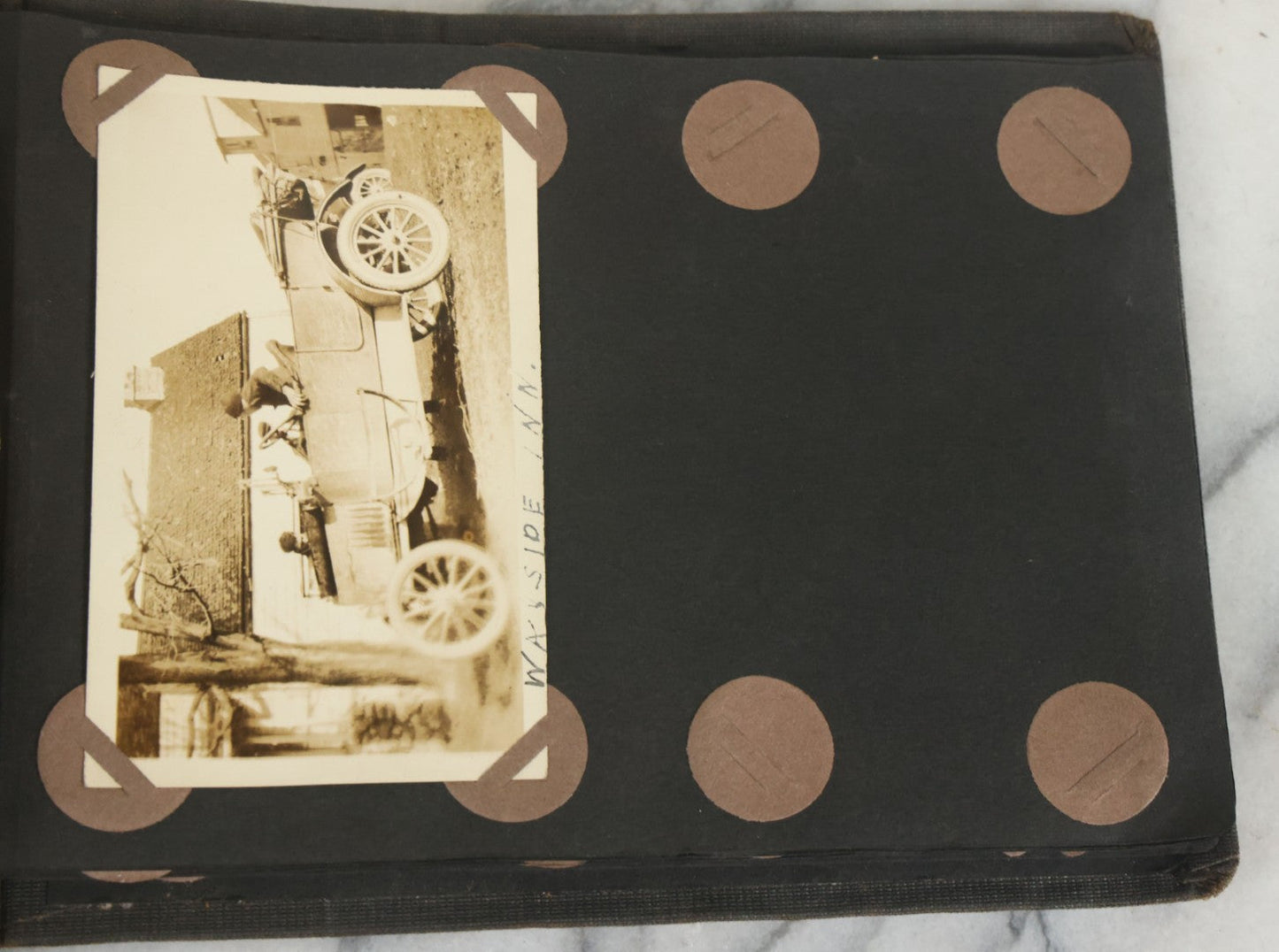 Lot 073 - Antique Snapshot Photo Album And Scrapbook With Black Cover Featuring Many Photos Of Military Men, Dogs, Hunting, Including Boxer Bill Ritchie, Circa 1920s, Belonged To F.D. Vance, Includes Poem Clippings