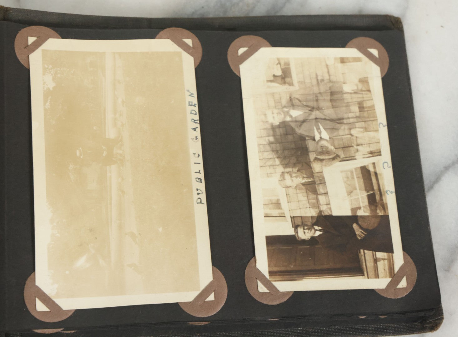 Lot 073 - Antique Snapshot Photo Album And Scrapbook With Black Cover Featuring Many Photos Of Military Men, Dogs, Hunting, Including Boxer Bill Ritchie, Circa 1920s, Belonged To F.D. Vance, Includes Poem Clippings