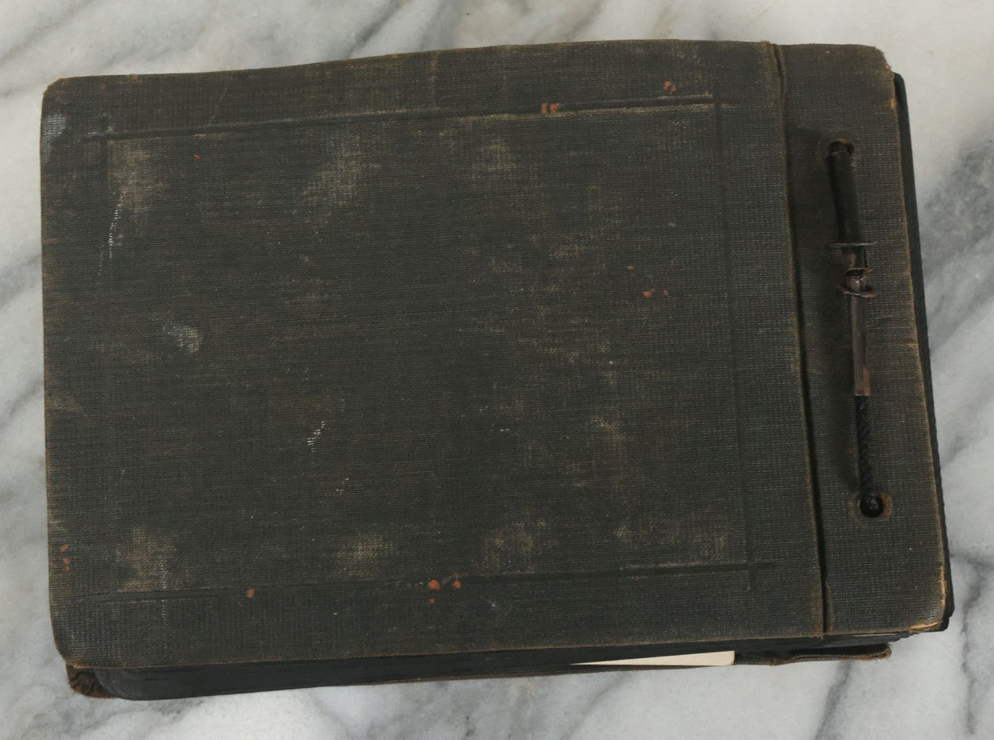 Lot 073 - Antique Snapshot Photo Album And Scrapbook With Black Cover Featuring Many Photos Of Military Men, Dogs, Hunting, Including Boxer Bill Ritchie, Circa 1920s, Belonged To F.D. Vance, Includes Poem Clippings