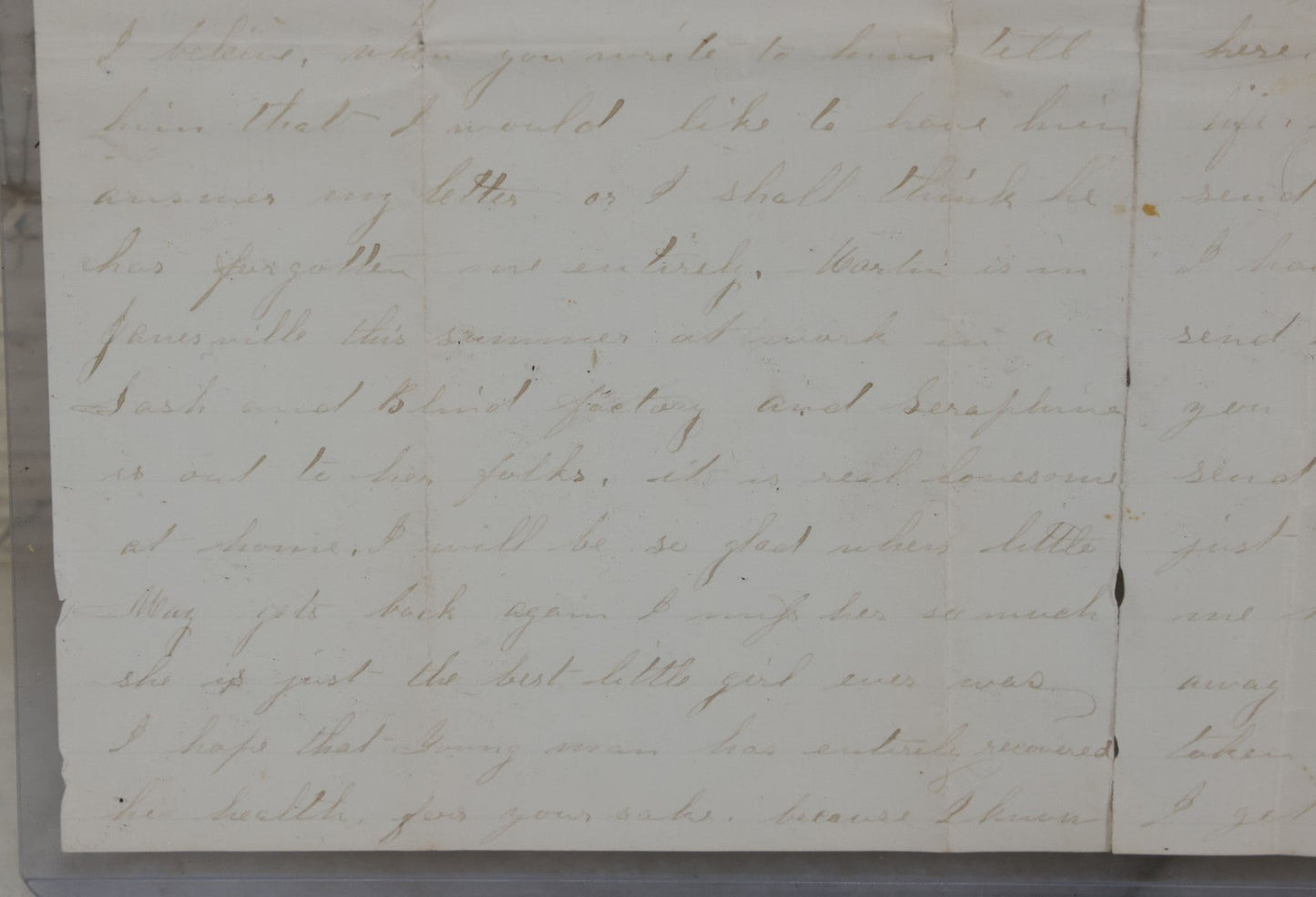 Lot 081 - Antique Handwritten Letter Dated April 26, 1865, Waterloo, New York, Mentioning The Assassination Of President Abraham Lincoln By John Wilkes Booth, With C.O.A. And Transcription, Note Loss To Upper Portion Of Paper, Includes Envelope