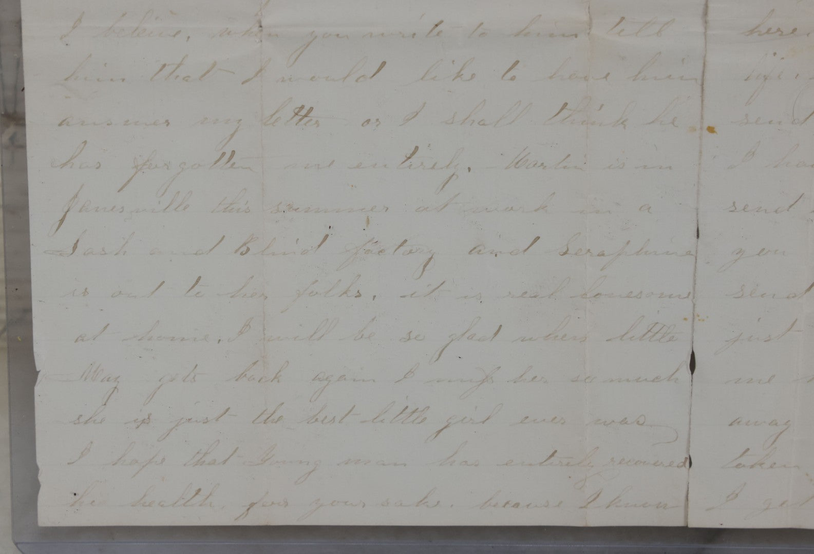 Lot 081 - Antique Handwritten Letter Dated April 26, 1865, Waterloo, New York, Mentioning The Assassination Of President Abraham Lincoln By John Wilkes Booth, With C.O.A. And Transcription, Note Loss To Upper Portion Of Paper, Includes Envelope