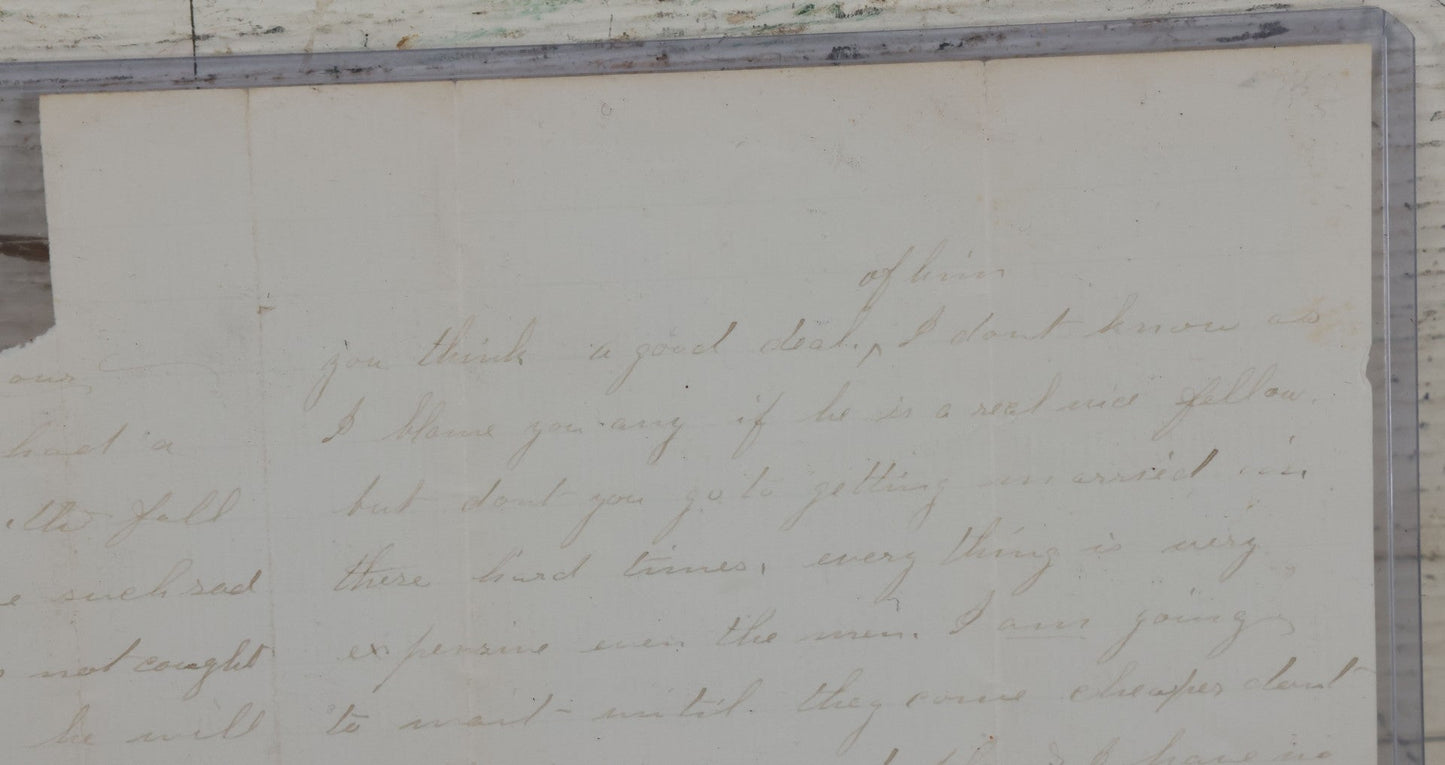 Lot 081 - Antique Handwritten Letter Dated April 26, 1865, Waterloo, New York, Mentioning The Assassination Of President Abraham Lincoln By John Wilkes Booth, With C.O.A. And Transcription, Note Loss To Upper Portion Of Paper, Includes Envelope