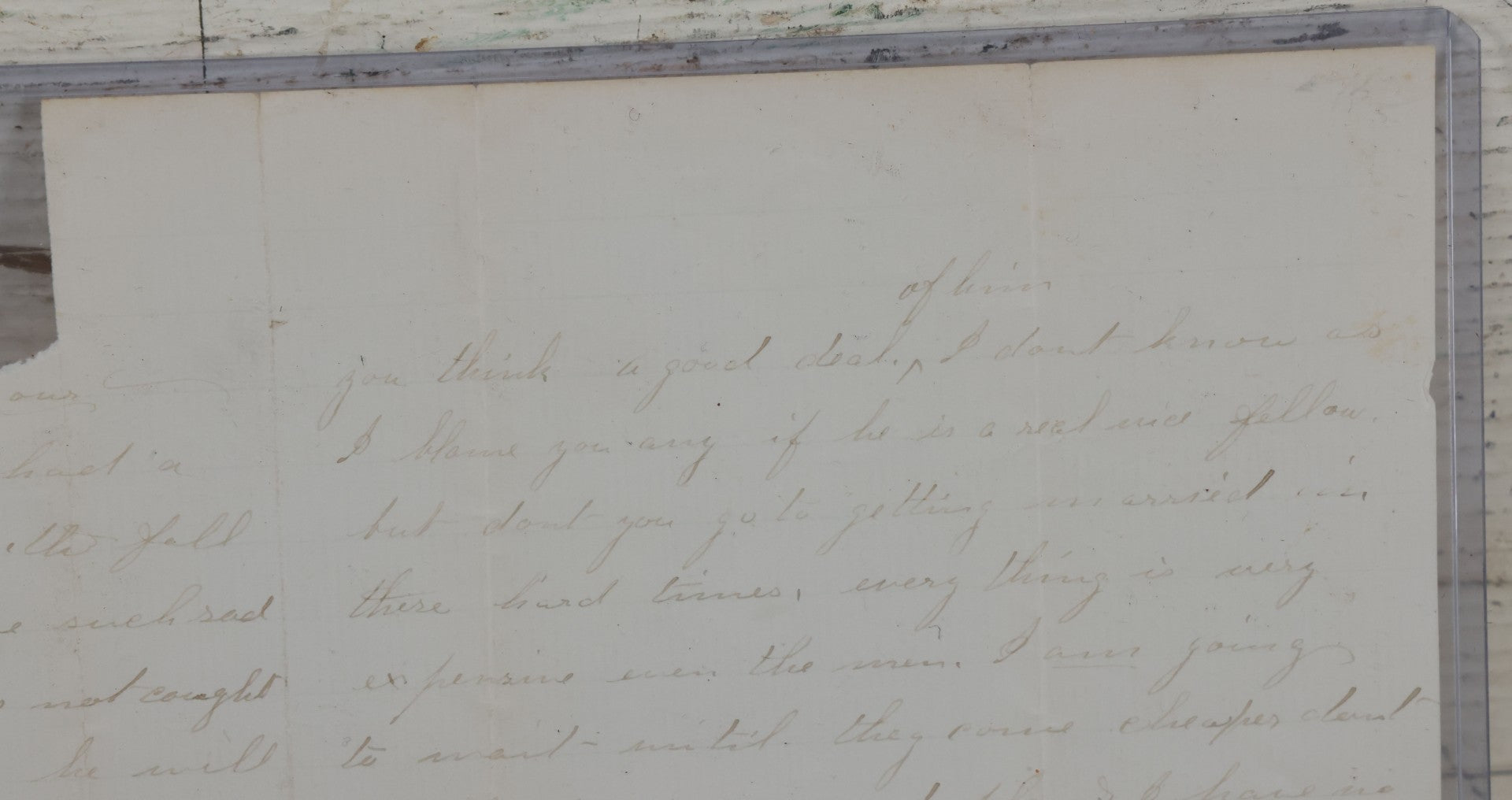 Lot 081 - Antique Handwritten Letter Dated April 26, 1865, Waterloo, New York, Mentioning The Assassination Of President Abraham Lincoln By John Wilkes Booth, With C.O.A. And Transcription, Note Loss To Upper Portion Of Paper, Includes Envelope
