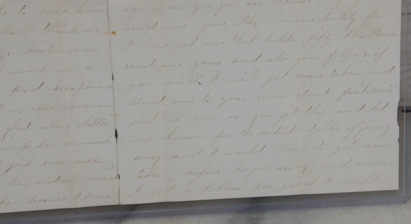 Lot 081 - Antique Handwritten Letter Dated April 26, 1865, Waterloo, New York, Mentioning The Assassination Of President Abraham Lincoln By John Wilkes Booth, With C.O.A. And Transcription, Note Loss To Upper Portion Of Paper, Includes Envelope