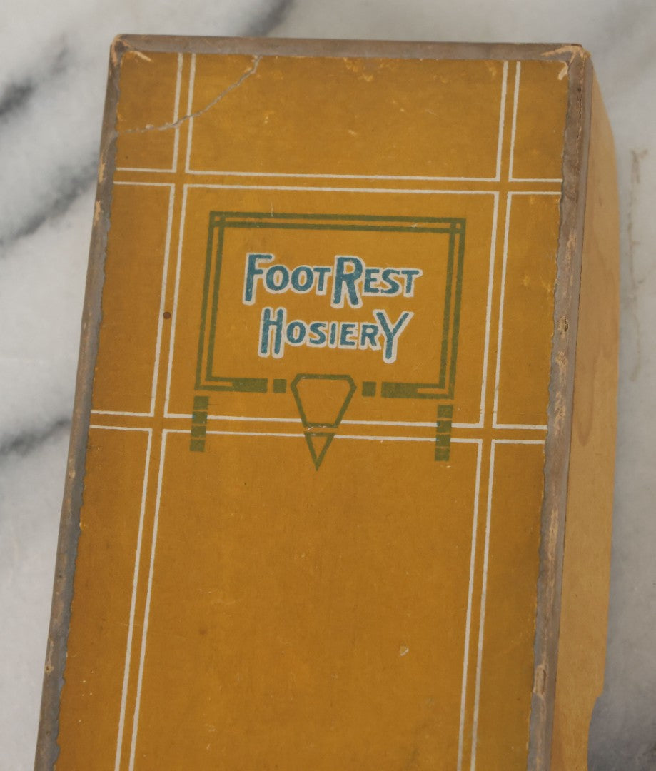 Lot 086 - Vintage Box Lot Grouping Of New Old Stock N.O.S. Hosiery (Socks) By Foot Rest Brand In Advertising Box, Also With Bear Brand Pair Of Socks (4 Pairs Total)