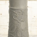 Lot 002 - Antique German Pewter Stein With Eagle, Griffin, And Cherub Motifs, Hinged Lid, Overall Height 14-1/4", Base 6-3/8" Diameter
