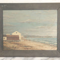 Lot 004 - Antique Painting On Board Of Revere Beach, Revere Massachusetts, Artist Signed D. Morrison, Dated 1876, In Frame, 14-1/2" x 11-1/2"