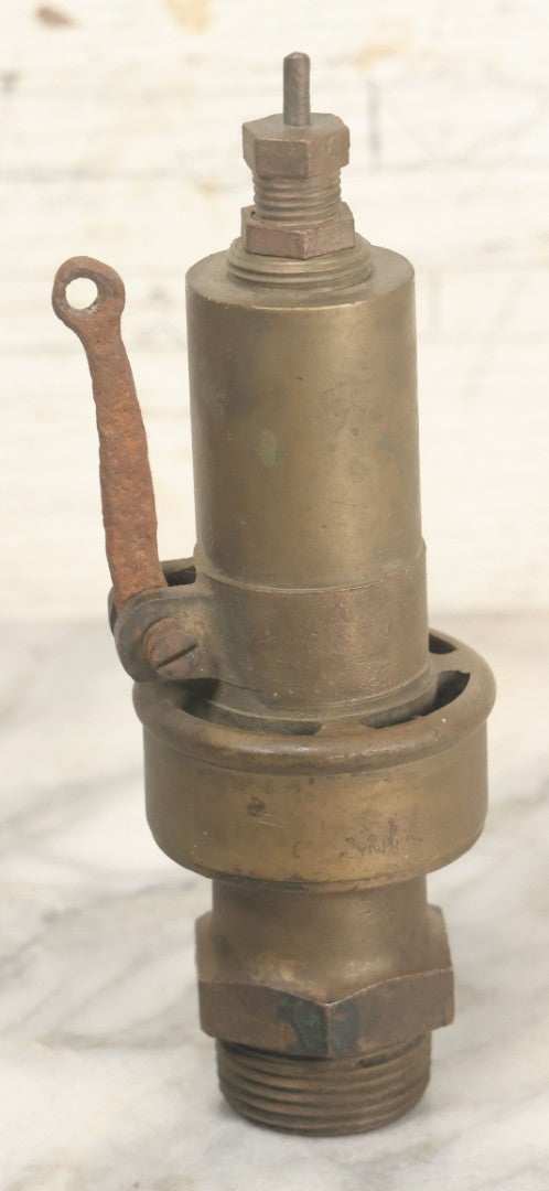 Lot 020 - Antique Brass Industrial Steam Whistle Fragment, By J.E. Lonergan & Co., Manufacturers, Philadelphia, After Lynde's Patent
