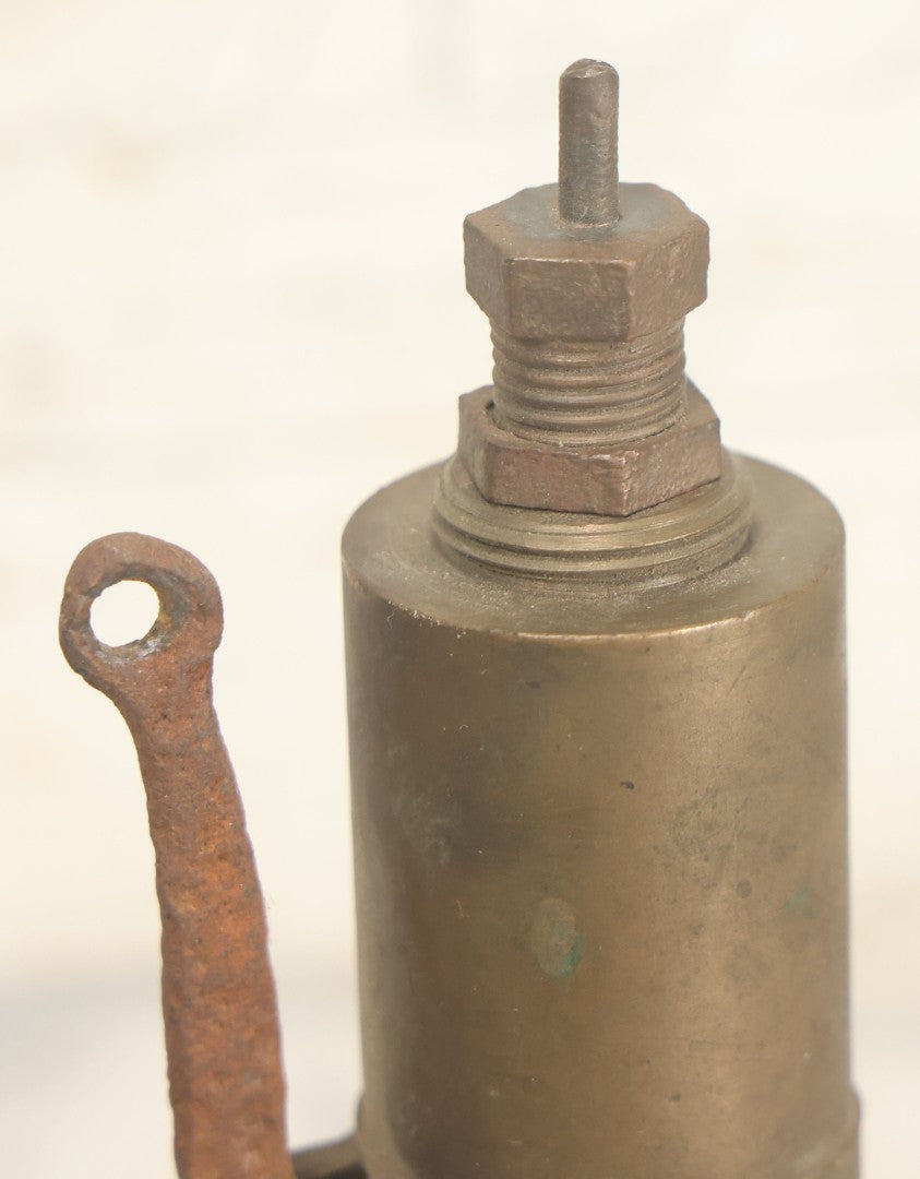 Lot 020 - Antique Brass Industrial Steam Whistle Fragment, By J.E. Lonergan & Co., Manufacturers, Philadelphia, After Lynde's Patent