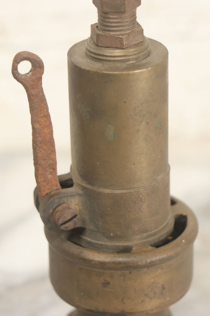 Lot 020 - Antique Brass Industrial Steam Whistle Fragment, By J.E. Lonergan & Co., Manufacturers, Philadelphia, After Lynde's Patent