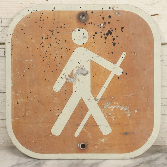 Lot 021 - Vintage Metal Hiking Trail Sign, 12" x 12"