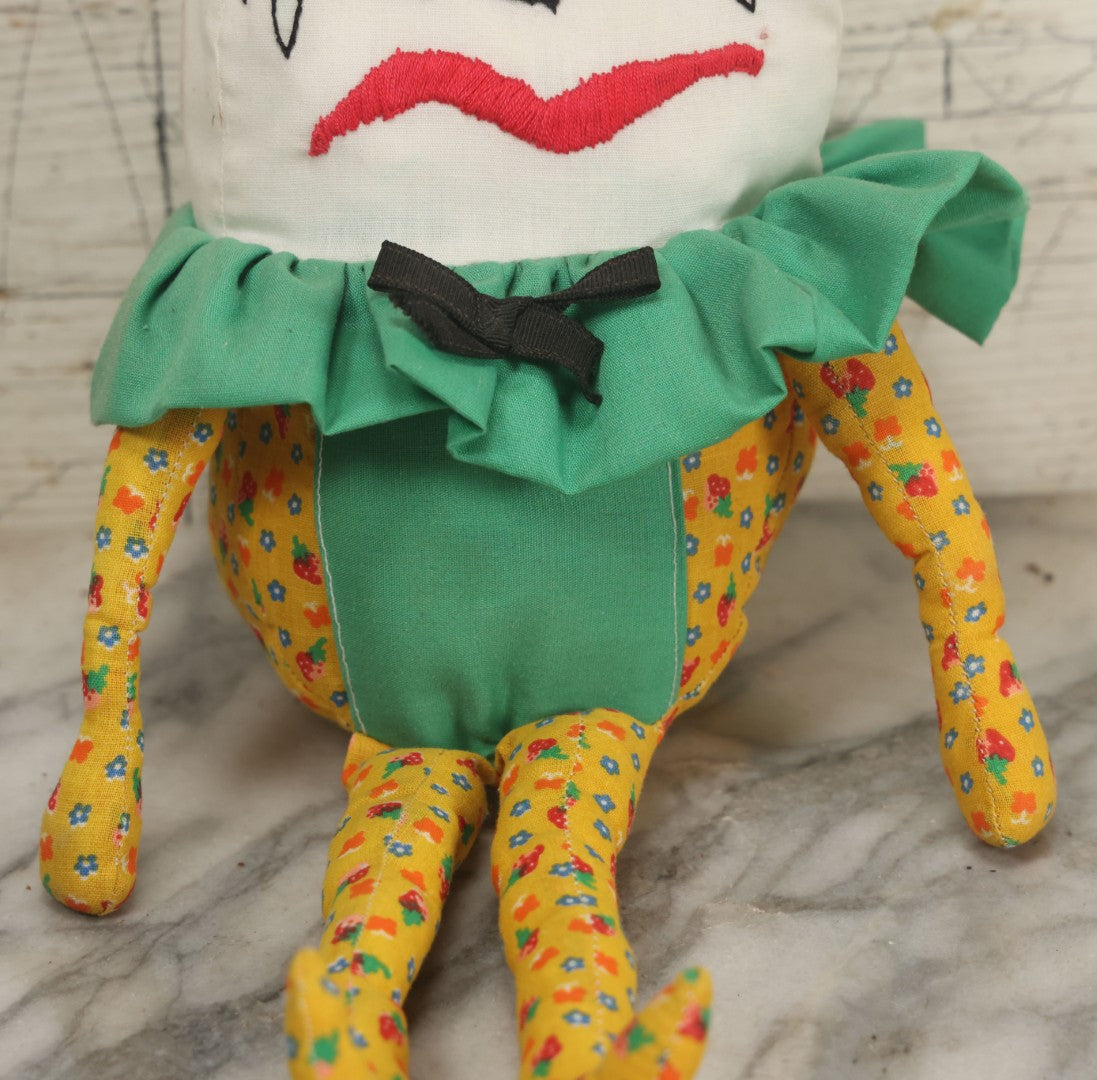 Lot 028 - Vintage Homemade Humpty Dumpty Plush Stuffed Animal