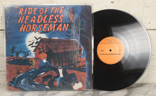 Lot 031 - Vintage "The Ride Of The Headless Horseman" 12" 33 R.P.M. Vinyl Horror Record, Copyright 1986, Haunted House Music Co., Golden Circle Inc.