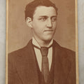 Lot 049 - Antique Carte De Visite C.D.V. Photograph Of A Man With An Unknown Eye Disease, W.H. Wilson, Photographer, Batavia, New York, Identified Bigelow On Verso