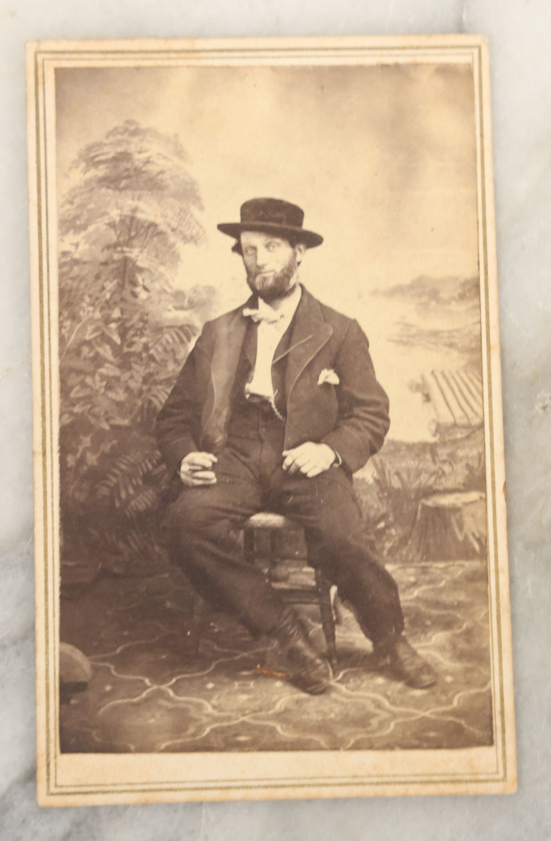 Lot 072 - Antique Photography Grouping With Five Tintypes And One Carte De Visite C.D.V. Photograph With A Civil War Era Tax Stamp