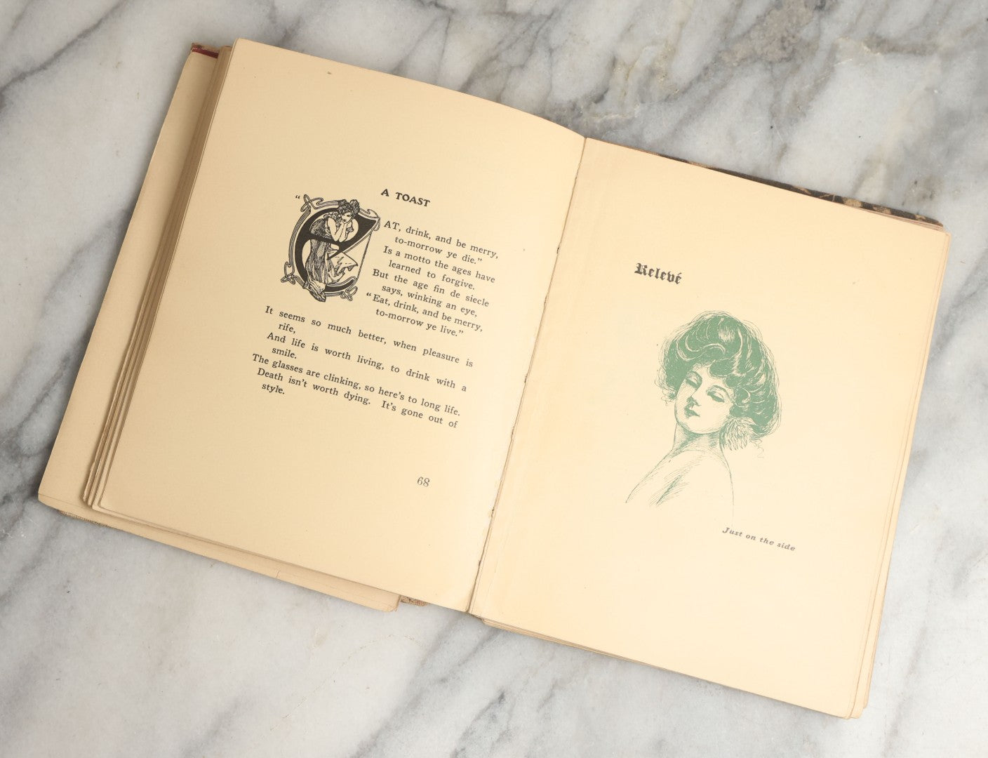 Lot 076 - "In Bohemia" Antique Poetry Book By James Clarence Harvey, Illustrated By Mucha, Myer, Outcault, And Others, H.M. Caldwell Co., Boston & New York, Circa 1910, Note Poor Binding Condition