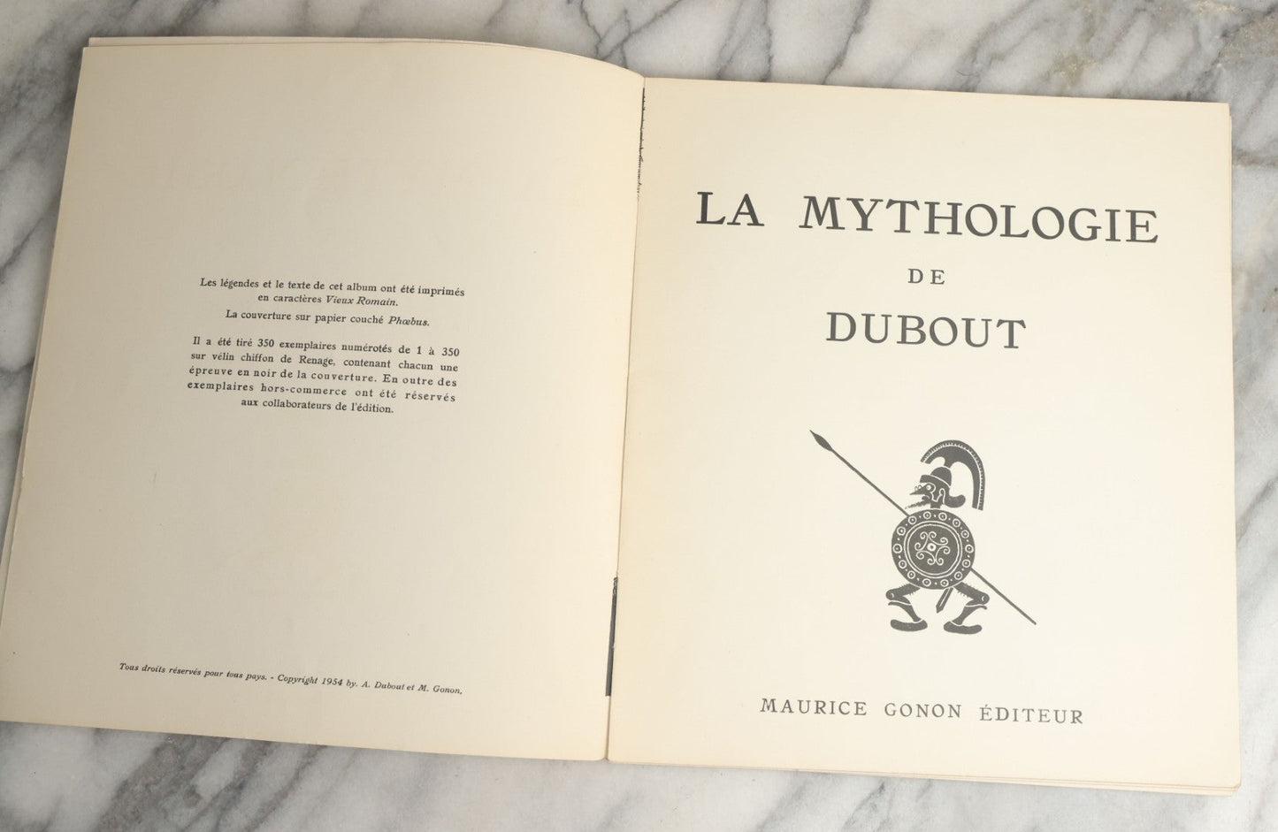 Lot 078 - "La Mythologie De Dubout" Vintage Book Based On The Whimsical And Satirical Illustrations Of Albert Dubout, Edited By Maurice Gaunon, Copyright 1954