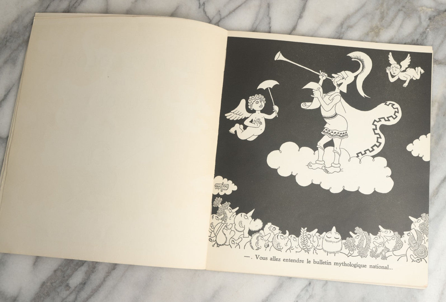 Lot 078 - "La Mythologie De Dubout" Vintage Book Based On The Whimsical And Satirical Illustrations Of Albert Dubout, Edited By Maurice Gaunon, Copyright 1954