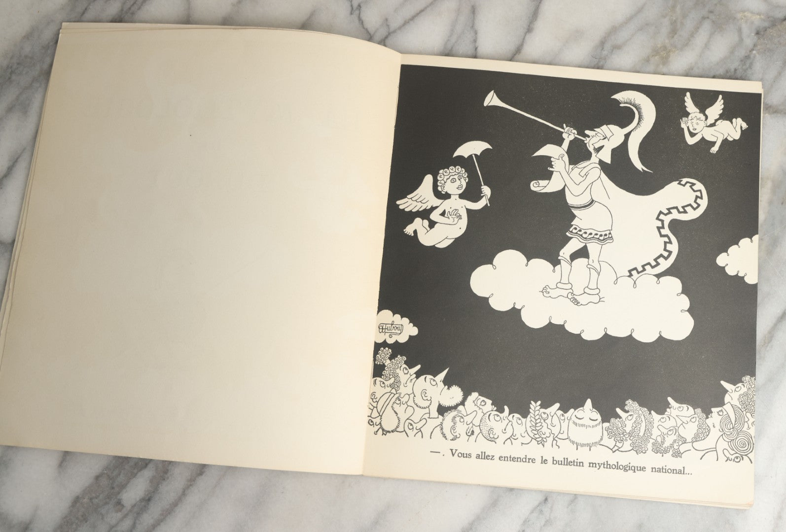 Lot 078 - "La Mythologie De Dubout" Vintage Book Based On The Whimsical And Satirical Illustrations Of Albert Dubout, Edited By Maurice Gaunon, Copyright 1954