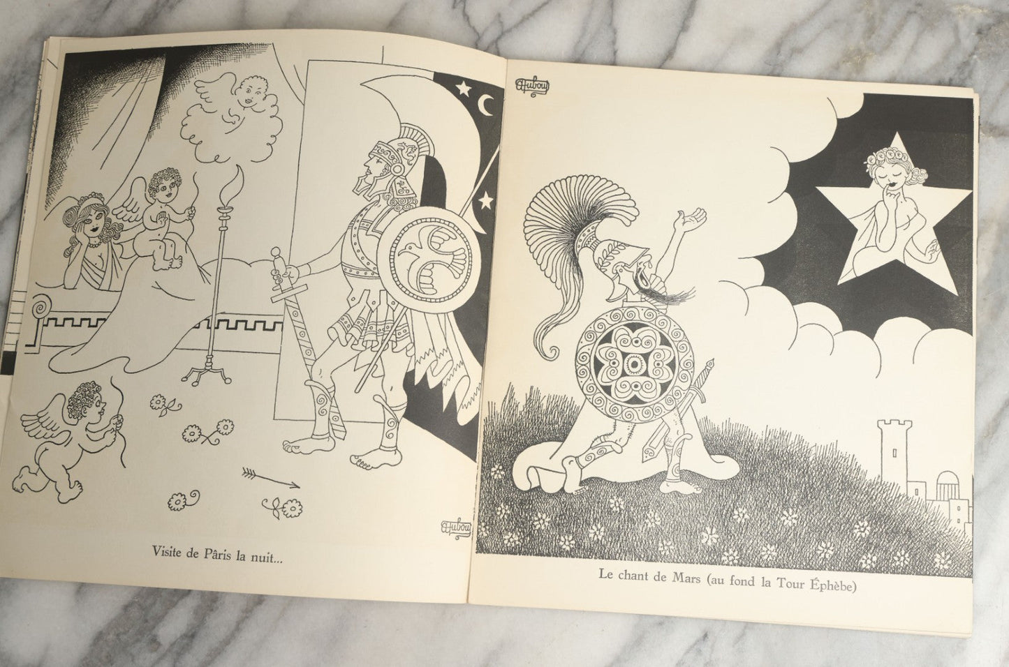 Lot 078 - "La Mythologie De Dubout" Vintage Book Based On The Whimsical And Satirical Illustrations Of Albert Dubout, Edited By Maurice Gaunon, Copyright 1954