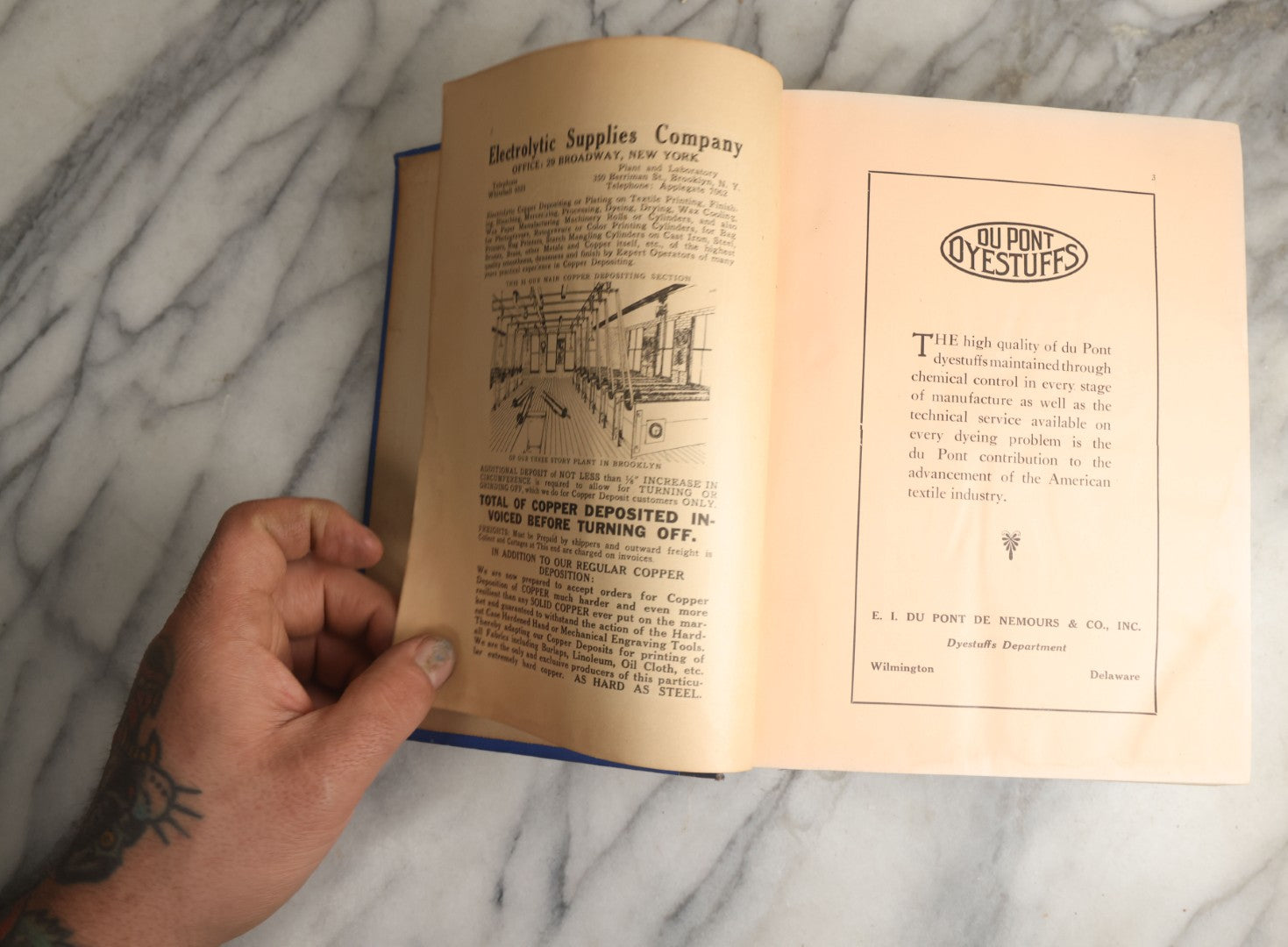 Lot 080 - "Davison's Textile Blue Book, 37th Annual, 1924" By Davison Publishing Co., New York, With A Directory And Advertising For Many Textile Companies Of The Time
