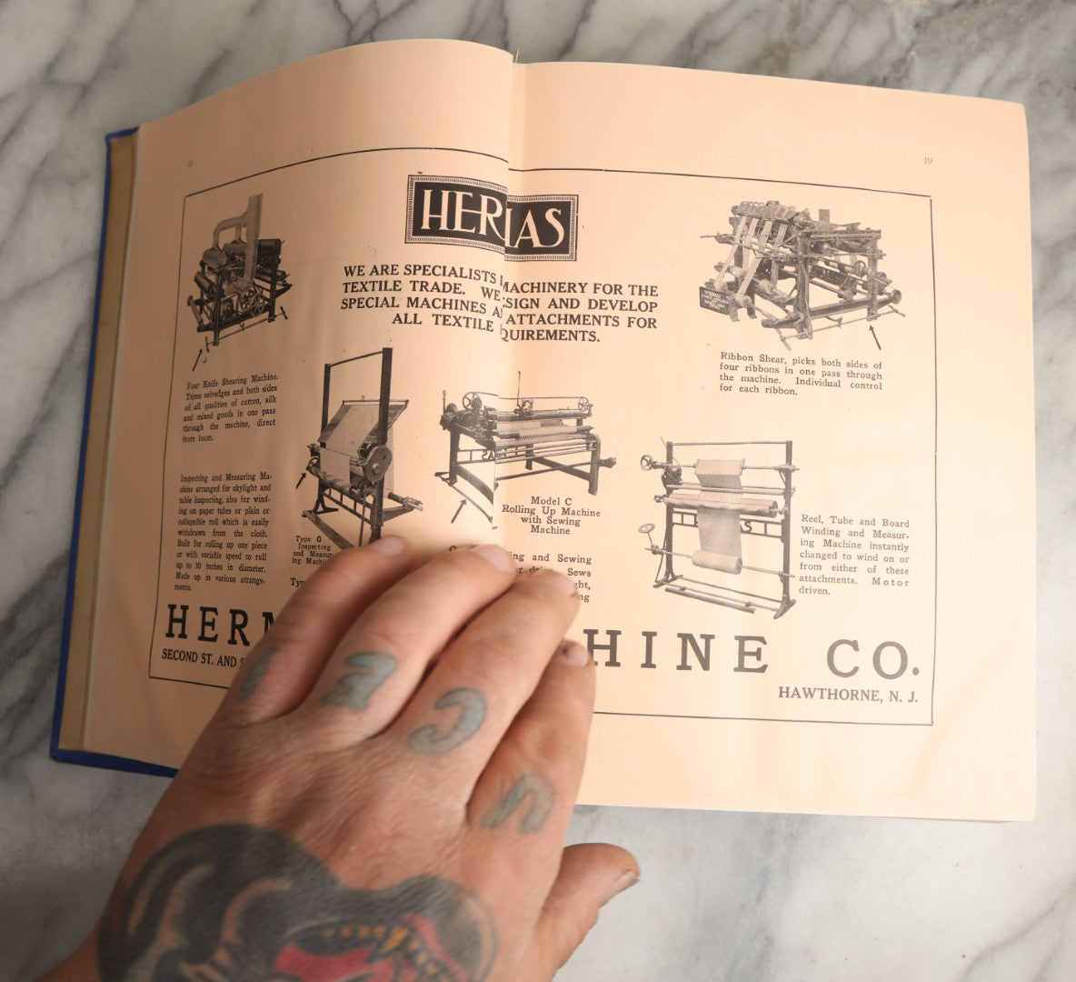Lot 080 - "Davison's Textile Blue Book, 37th Annual, 1924" By Davison Publishing Co., New York, With A Directory And Advertising For Many Textile Companies Of The Time