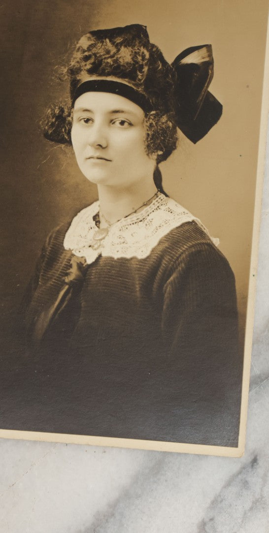 Lot 081 - Grouping Of Ten Antique And Vintage Photographic Postcards Of Women Including Girl With Cats, Woman In Costume, And Woman In Swimsuit, Etc., (Grouping A)