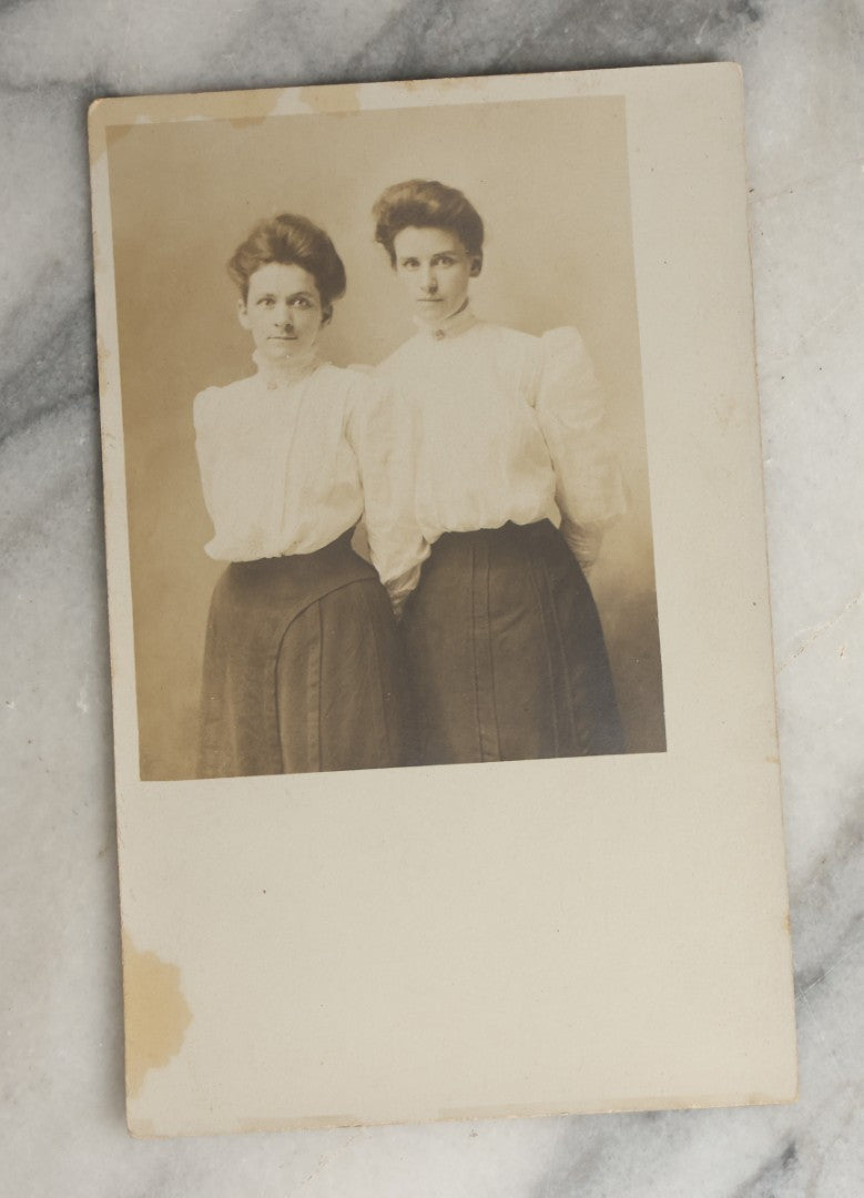 Lot 081 - Grouping Of Ten Antique And Vintage Photographic Postcards Of Women Including Girl With Cats, Woman In Costume, And Woman In Swimsuit, Etc., (Grouping A)