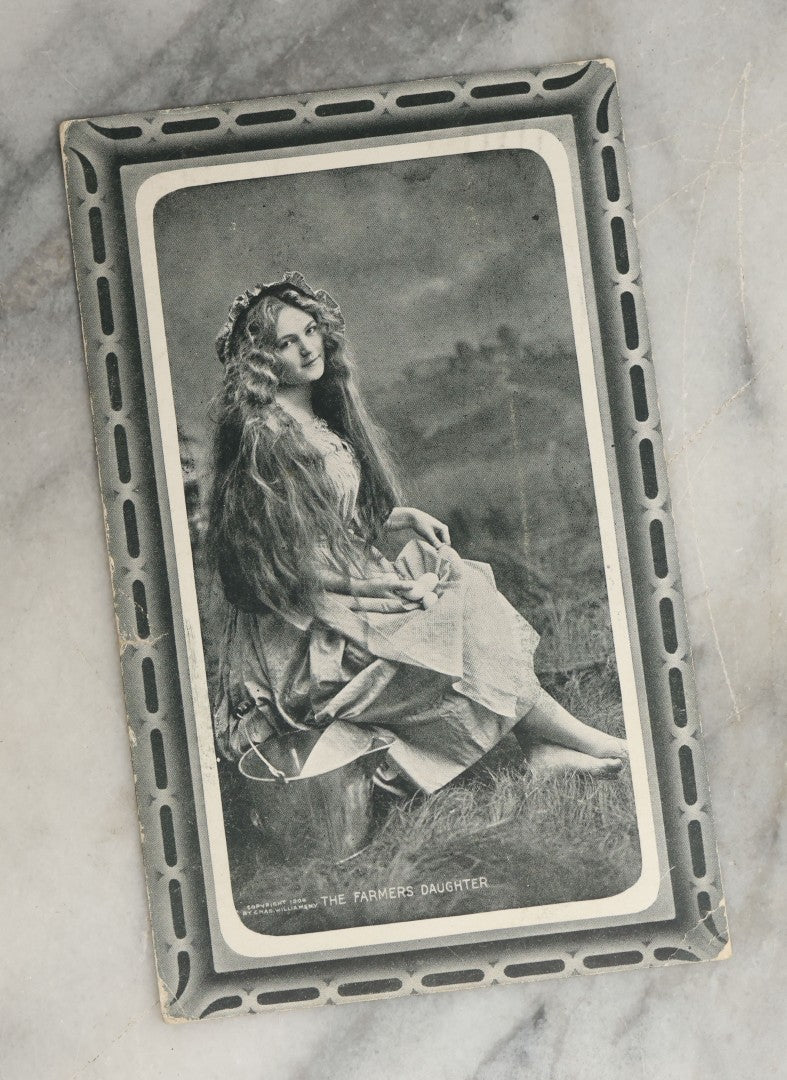 Lot 082 - Grouping Of Ten Antique And Vintage Photographic Postcards Of Women Including Gypsy Woman, Woman In Mask, "Are You Game," Etc., (Grouping B)