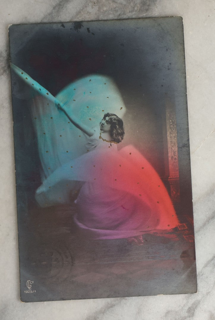 Lot 082 - Grouping Of Ten Antique And Vintage Photographic Postcards Of Women Including Gypsy Woman, Woman In Mask, "Are You Game," Etc., (Grouping B)