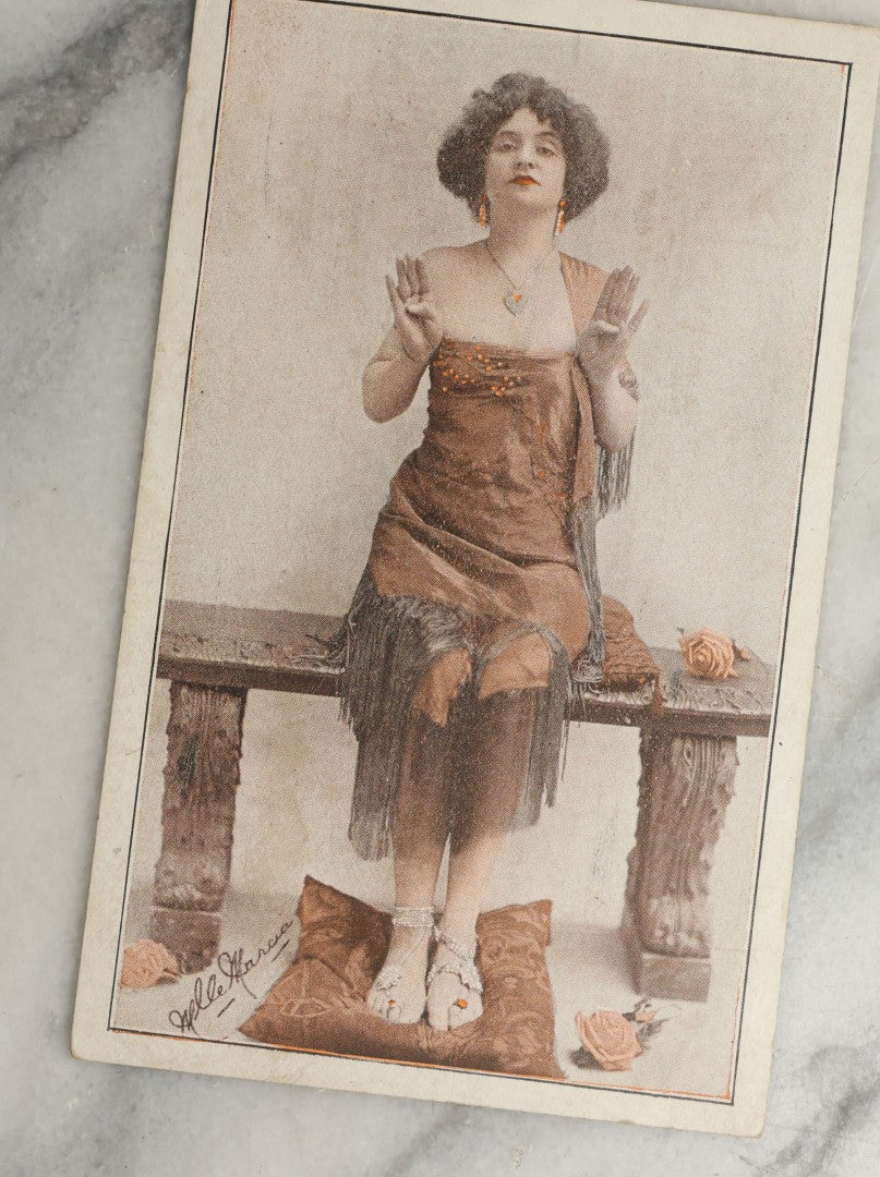 Lot 083 - Grouping Of Ten Antique And Vintage Photographic Postcards Of Women Including Cards With Green Tint, Girl With Flower In Her Hair, Etc., (Grouping C)