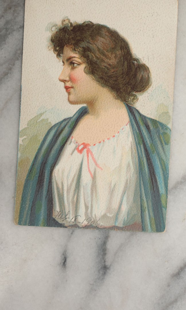 Lot 088 - Grouping Of Ten Antique And Vintage Illustrated Postcards Of Women Including Woman With Glitter, Harrison Fisher Girl, Slumberland, Etc., (Grouping H)