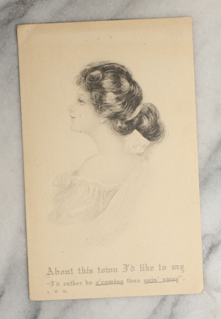 Lot 089 - Grouping Of Ten Antique And Vintage Illustrated Postcards Of Women Including Graduate, Girl With Birds, John Cecil Clay Girl, Etc., (Grouping I)